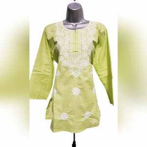 Asta Selections - Hand Embroidered Cotton Kurta (Short)